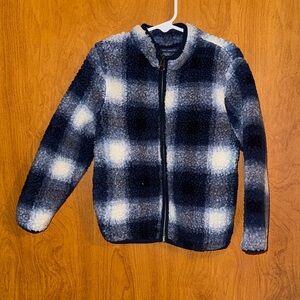10/$10 The Children's Place Navy and White Checkered Puffer Jacket